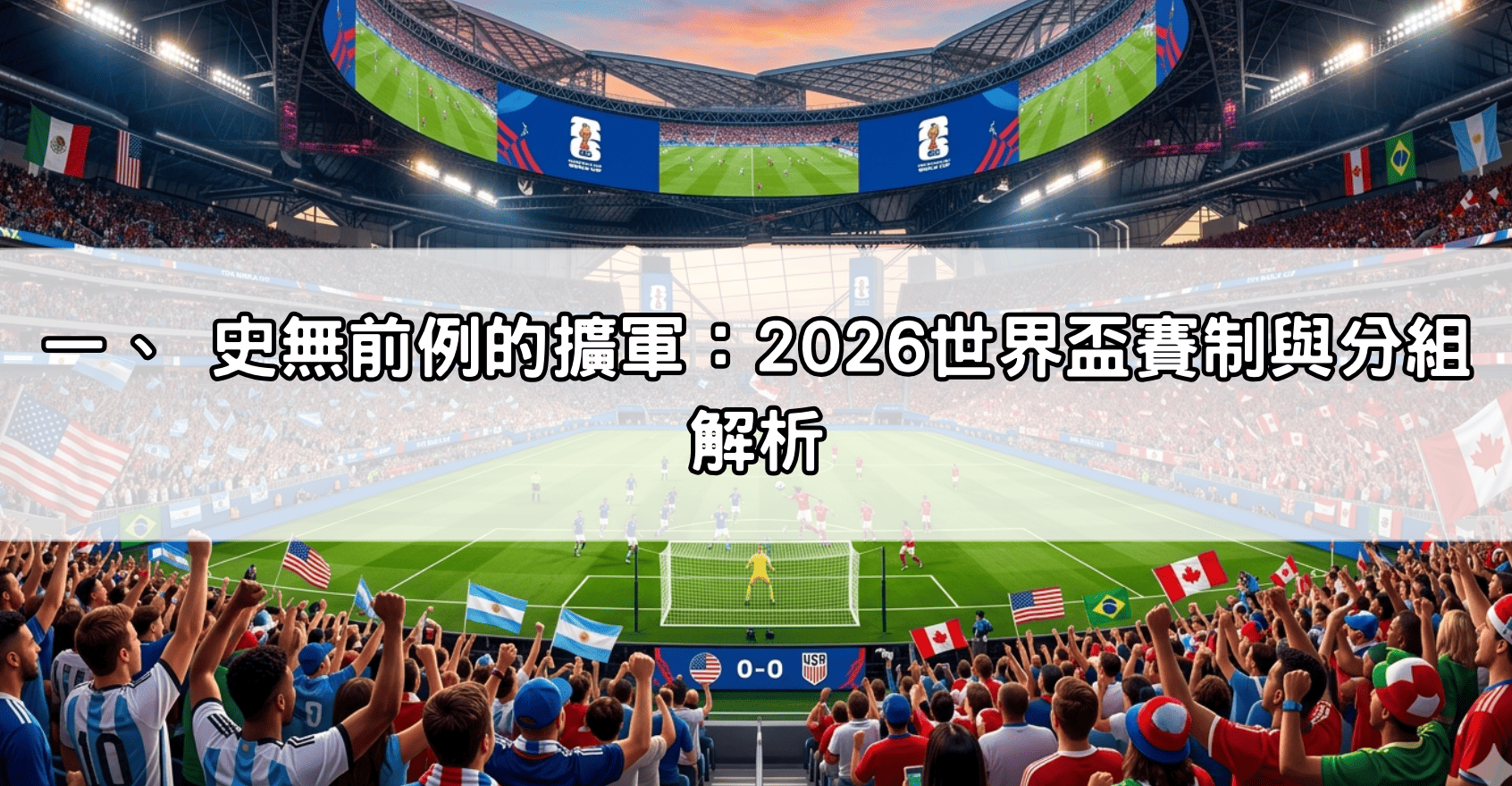 一、 史無前例的擴軍:2026世界盃賽制與分組解析